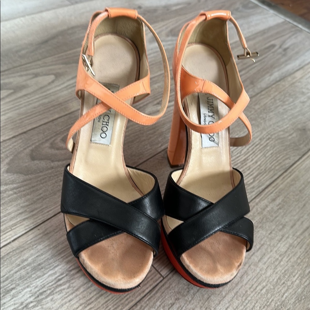 Jimmy Choo Colorblock Heeled Sandals